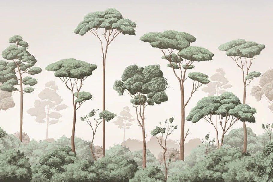 Tapete „Leichter Wind im Pinienwald“