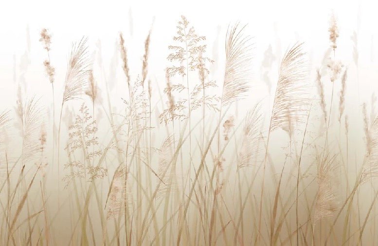 Tapete mit Weizenfeldblumen