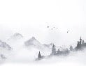 Zen-Tapete minimalistische Landschaft