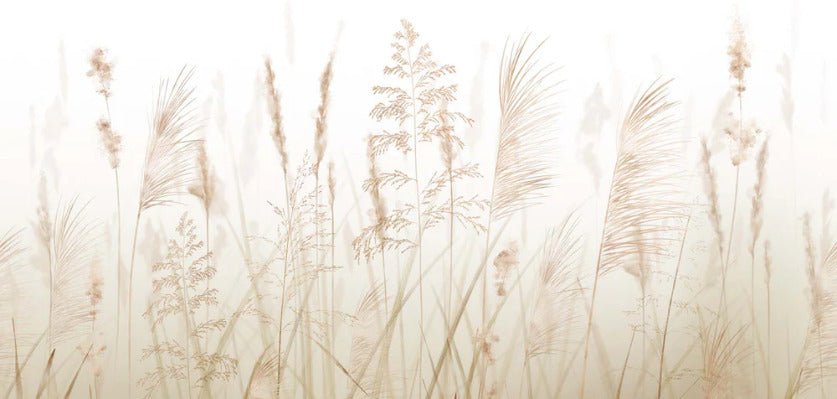 Tapete mit Weizenfeldblumen