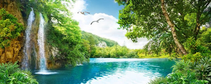 Tapete Wasserfall Entspannung