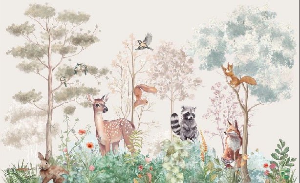 Tapete Kinderzimmer magische Natur beige