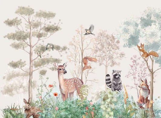 Tapete Kinderzimmer magische Natur beige