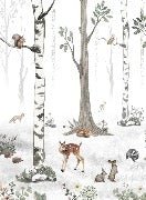Tapete Tiere Frühling Wald