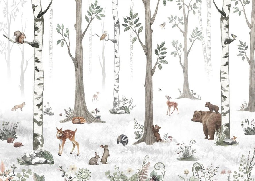 Tapete Tiere Frühling Wald
