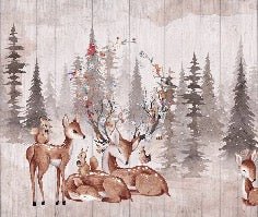 Tapete Kinderzimmer süße Rehe