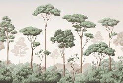 Tapete „Leichter Wind im Pinienwald“