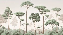 Tapete leichte Brise Kiefernwald