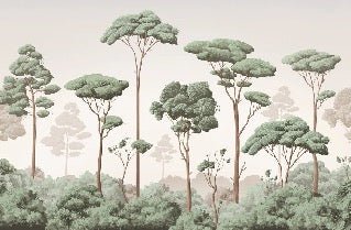 Tapete leichte Brise Kiefernwald