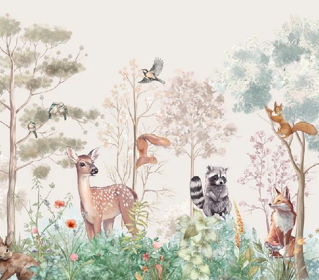 Tapete Kinderzimmer magische Natur beige