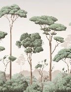 Tapete leichte Brise Kiefernwald