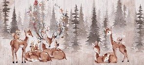 Papier peint chambre enfant douces biches, XXL, tendance