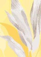 Papier peint étoffe florale jaune gris, XXL, tendance