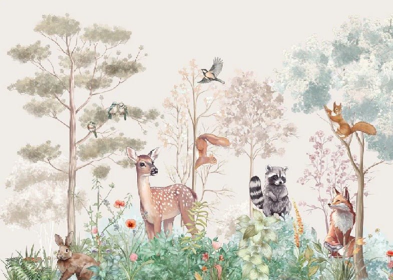 Tapete Kinderzimmer magische Natur beige