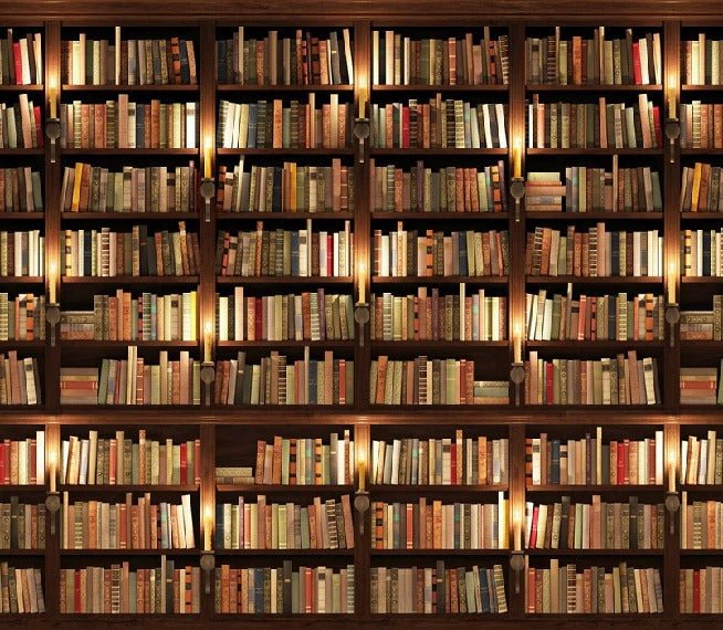 Trompe-l'œil-Tapete Authentische Bibliothek