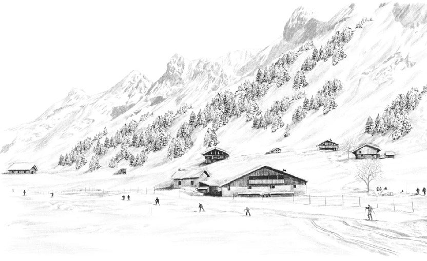 Tapete Clusaz Skilanglauf Berge Confins