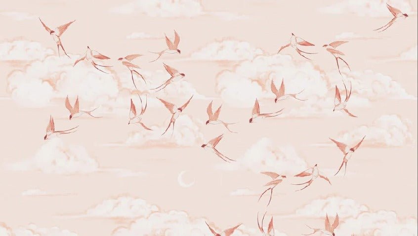 Tapete Kinderzimmer poetisch terracotta