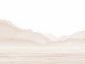Tapete Annecy und sein friedlicher See Beige