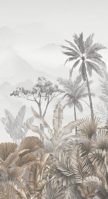 Wc-Tapete Trend Tropical Sepia