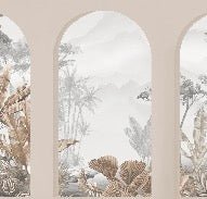 Tapete Tropical Arches Sepia