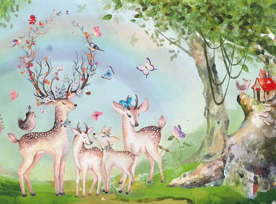 Papier peint Famille Cerf, XXL, tendance