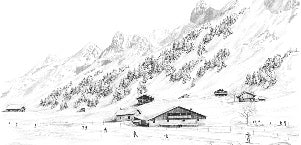 Tapete Clusaz Skilanglauf Berge Confins
