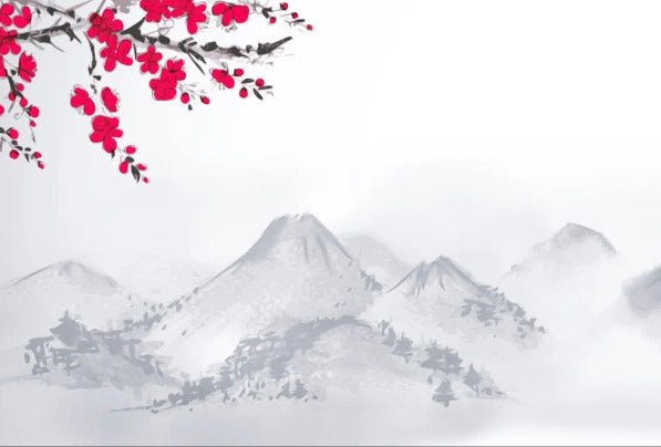 Zen-Tapete minimalistische Landschaft