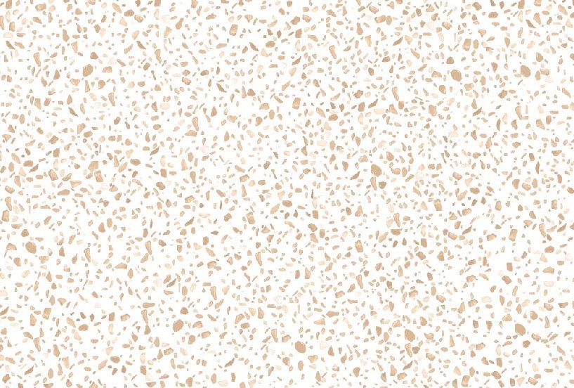 Tapete mit Terrazzo-Effekt in Sepia