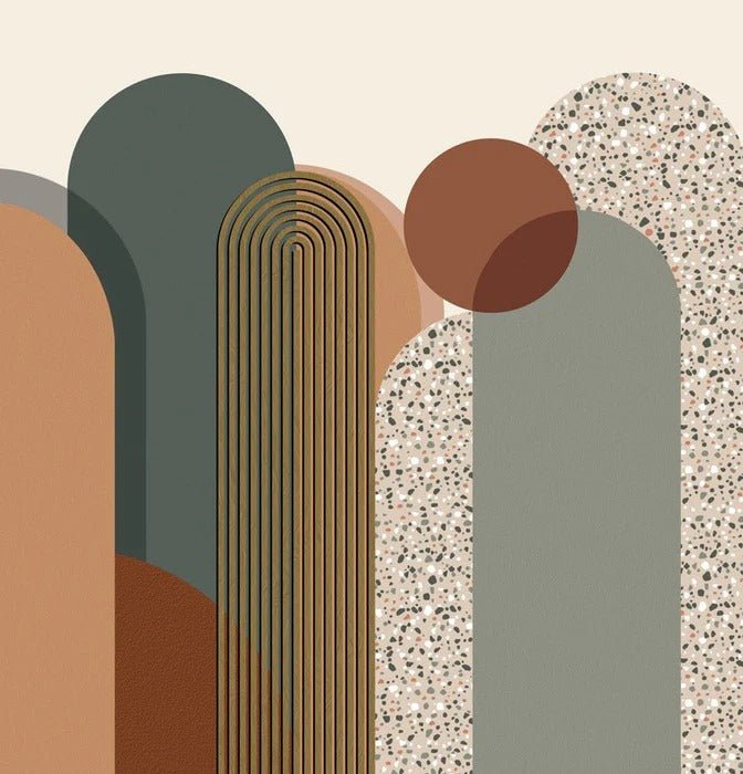 Tapete Büro Art Deco Grafik Trend