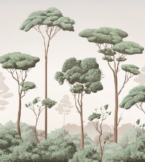 Tapete leichte Brise Kiefernwald