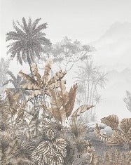 Wc-Tapete Trend Tropical Sepia