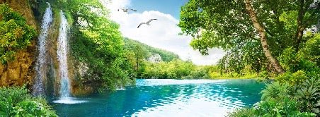 Tapete Wasserfall Entspannung