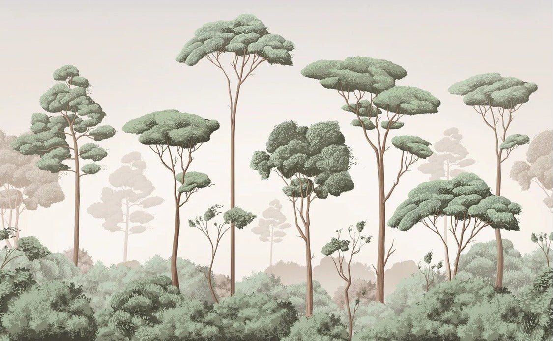 Tapete leichte Brise Kiefernwald