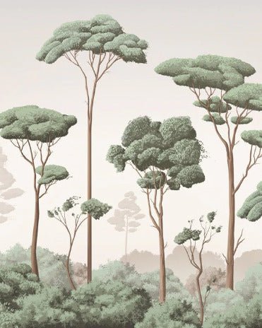 Tapete „Leichter Wind im Pinienwald“