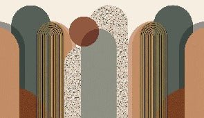 Trendige grafische Art-Déco-Tapete