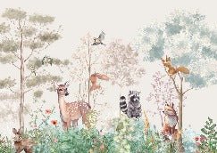 Tapete Kinderzimmer magische Natur beige