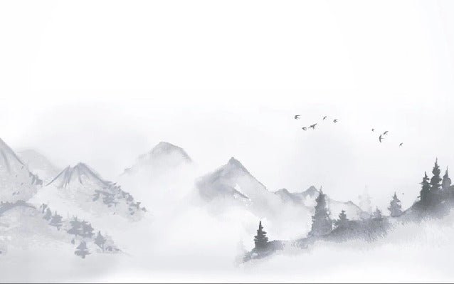 Zen-Tapete minimalistische Landschaft