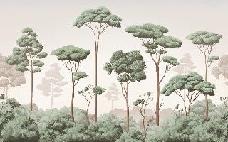 Tapete leichte Brise Kiefernwald