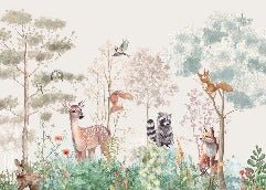 Tapete Kinderzimmer magische Natur beige