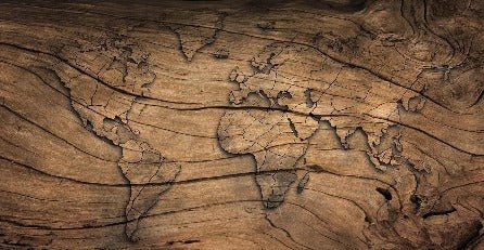 Tapete Wood & Map