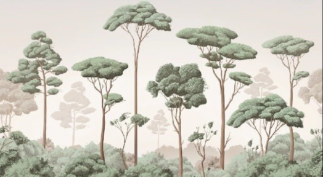 Tapete leichte Brise Kiefernwald