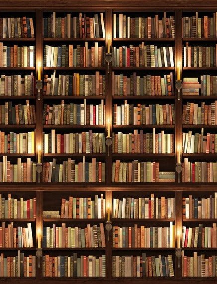 Trompe-l'œil-Tapete Authentische Bibliothek