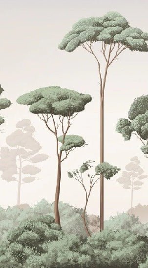 Tapete „Leichter Wind im Pinienwald“