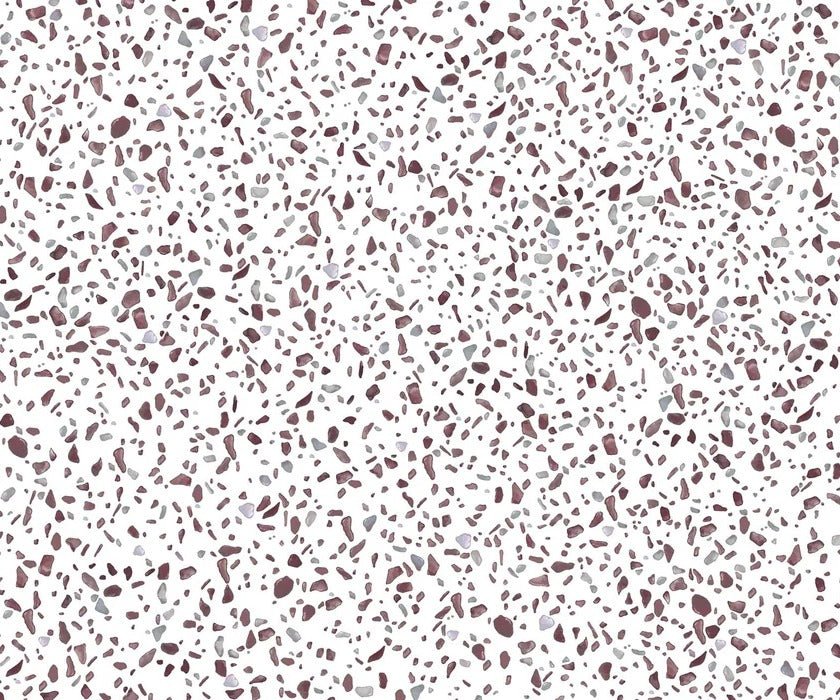 Tapete mit braunem Terrazzo-Effekt
