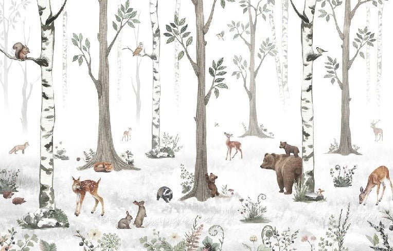 Tapete Tiere Frühling Wald