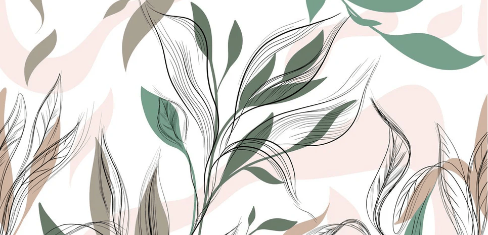 Tapete Fleur Graphique – H 225 cm x B 465 cm – Material Softouch