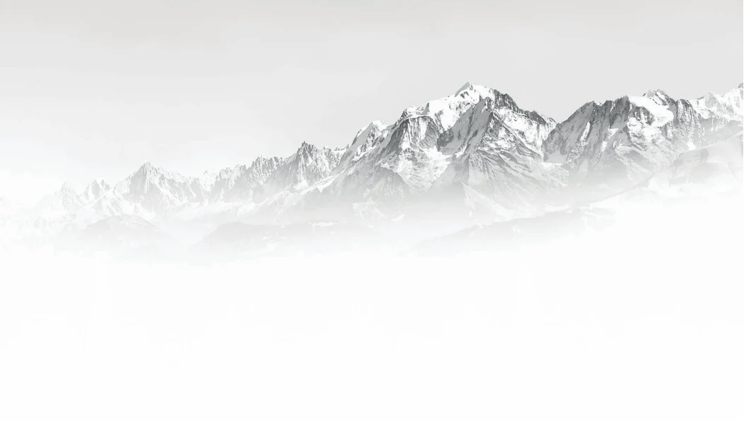 Tapete Mont Blanc im Nebel – H 250 cm x B 440 cm – Material Vinyl