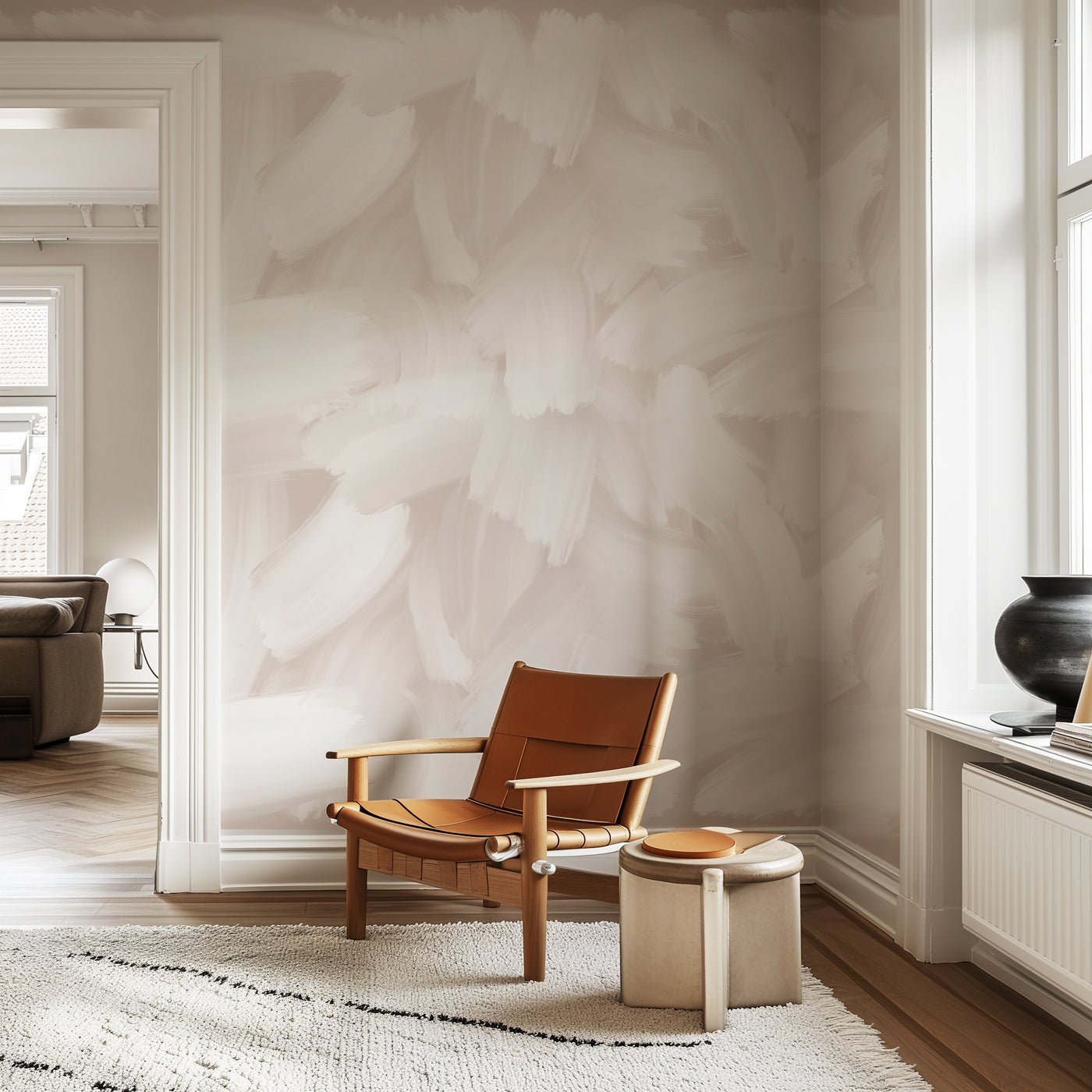 Papier peint panoramique coton - blush, XXL, tendance
