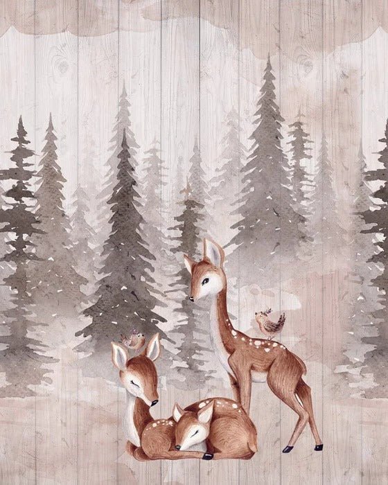 Tapete Kinderzimmer süße Rehe
