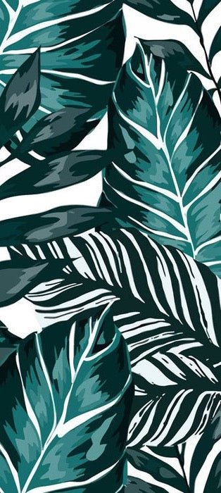 Wc Tapete Vlies Blatt Farbe Blau Pfau